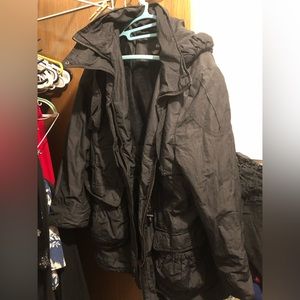 A.N.A Glittery Black Parka -  726 $30 or $25 w/offer